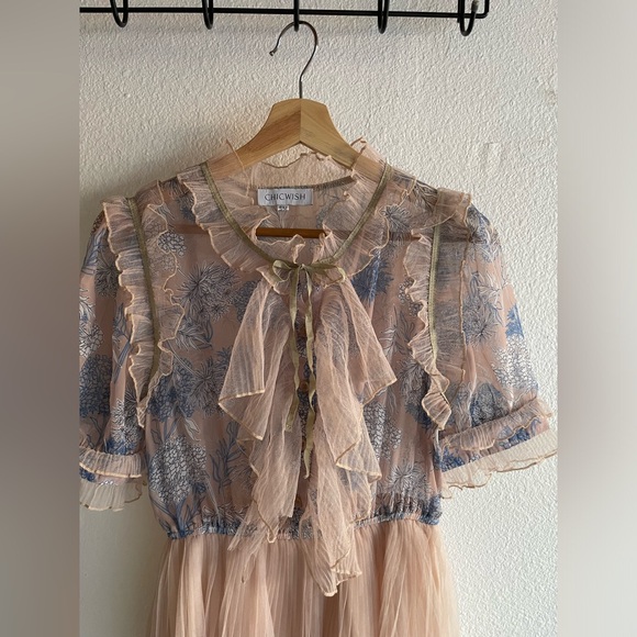 Chic Wish Elegant Floral Ruffle Dress - Picture 4 of 9